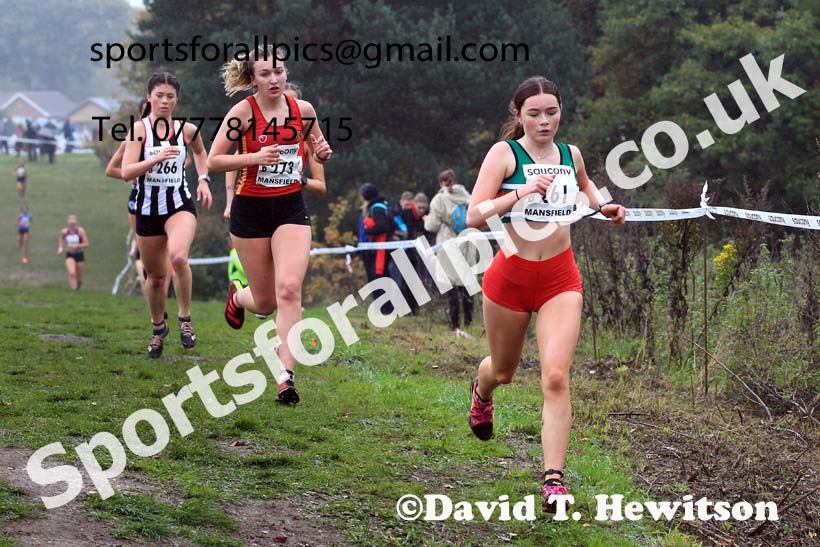 Junior Women, 2022 National Cross Country Relays, Berry Hill Park, Mansfield.  Photo: David T. Hewitson/Sports for All Pics
